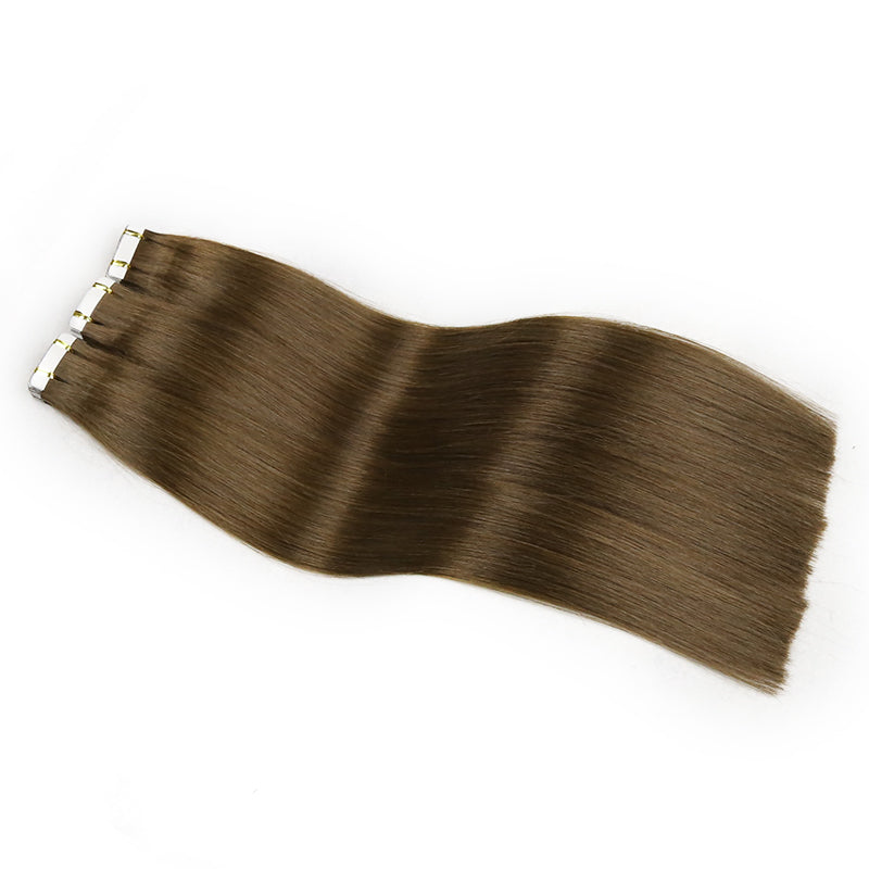 CHOCOLATE BROWN #4 TAPE IN REMY HAIR EXTENSIONS