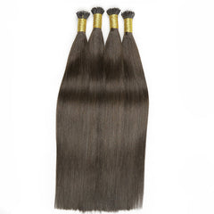 #2 DARK BROWN NANO TIP KERATIN REMY HAIR EXTENSIONS