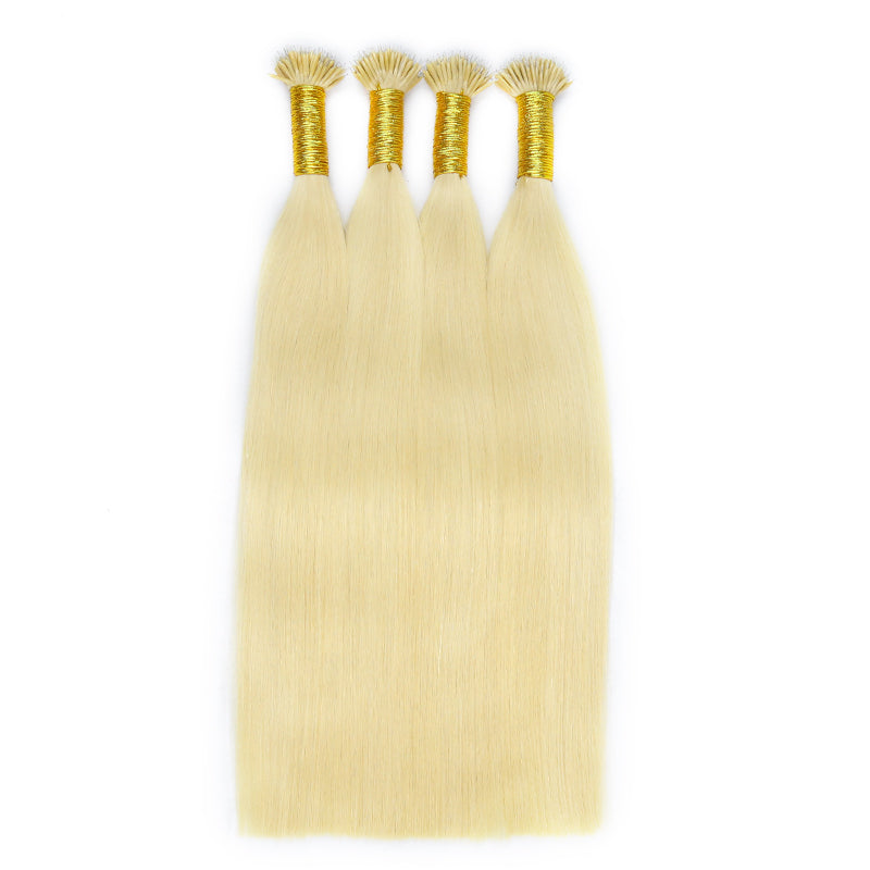 #22 LIGHT BLONDE NANO TIP KERATIN REMY HAIR EXTENSIONS