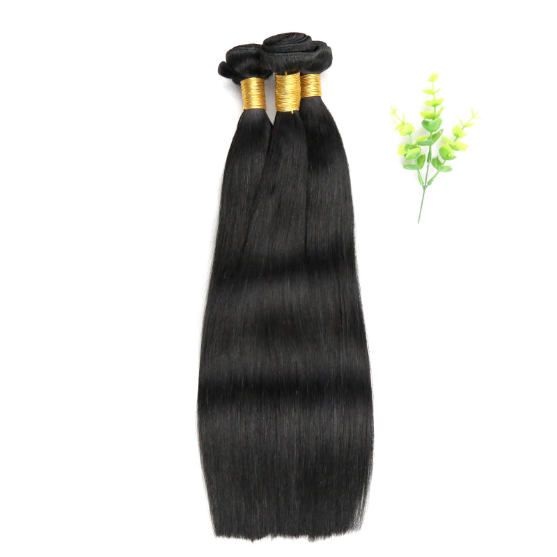 #1 JET BLACK MACHINE HAIR WEFT REMY HAIR EXTENSIONS