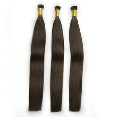 #2 DARK BROWN I TIP KERATIN REMY HAIR EXTENSIONS