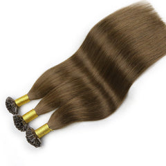 #4 CHOCOLATE BROWN U TIP KERATIN REMY HAIR EXTENSIONS