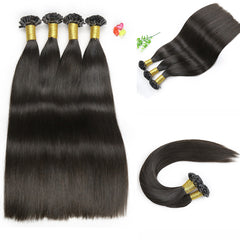 NATURAL BLACK U TIP KERATIN REMY HAIR EXTENSIONS