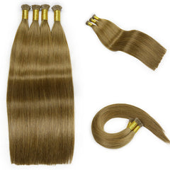 #6 BRONZED BROWN I TIP KERATIN REMY HAIR EXTENSIONS