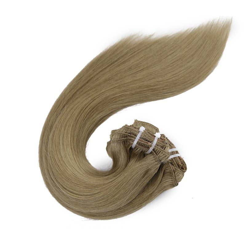 #8 HONEY BROWN CLIP IN REMY HAIR EXTENSIONS