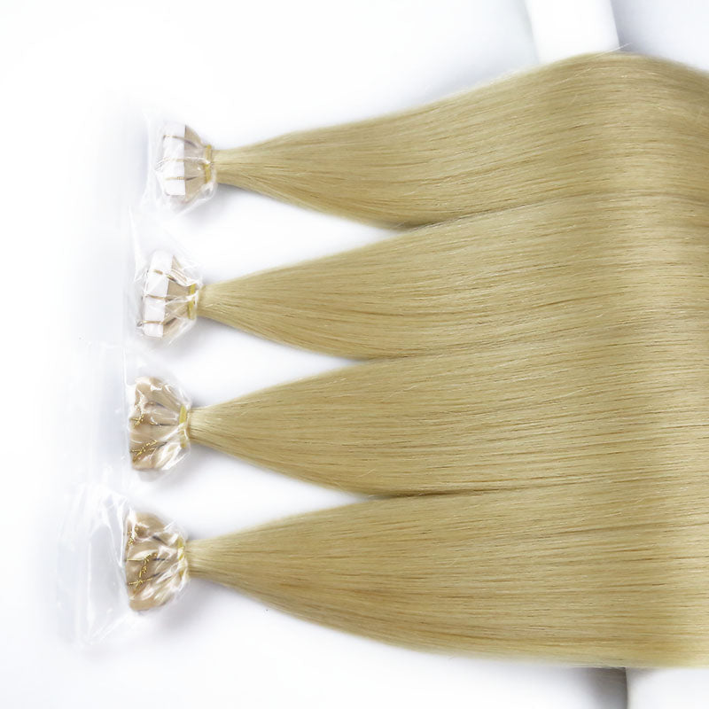 LIGHT BLONDE #22 TAPE IN REMY HAIR EXTENSIONS