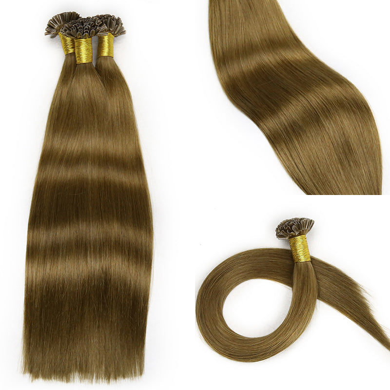 #27 STRAWBERRY BLONDE U TIP KERATIN REMY HAIR EXTENSIONS