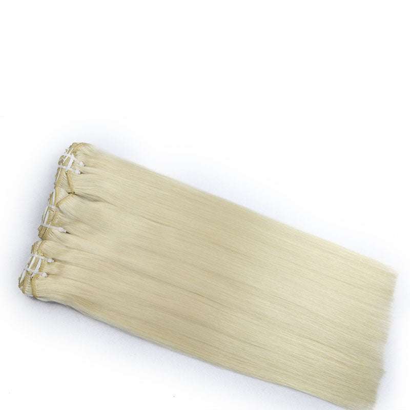 #60 BLONDE CLIP IN REMY HAIR EXTENSIONS