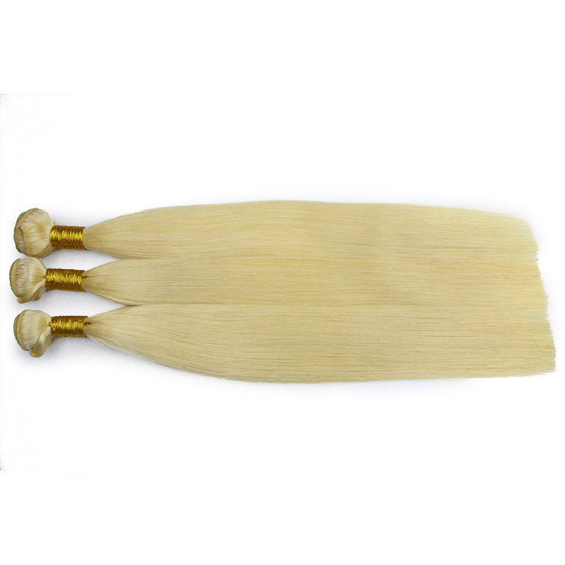 #613 SAND BLONDE MACHINE HAIR WEFT REMY HAIR EXTENSIONS