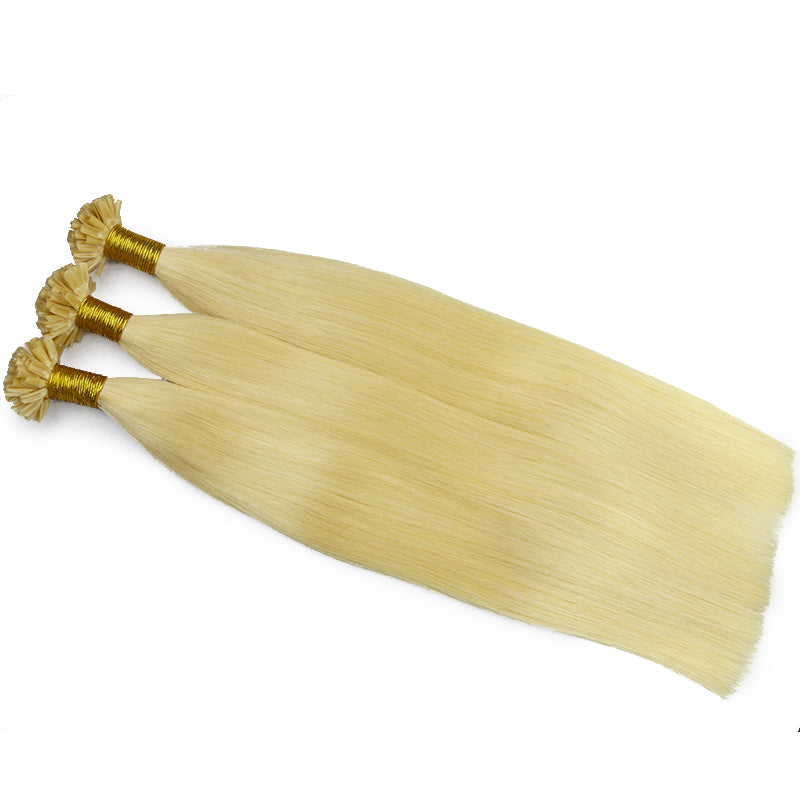 #613 SAND BLONDE U TIP KERATIN REMY HAIR EXTENSIONS