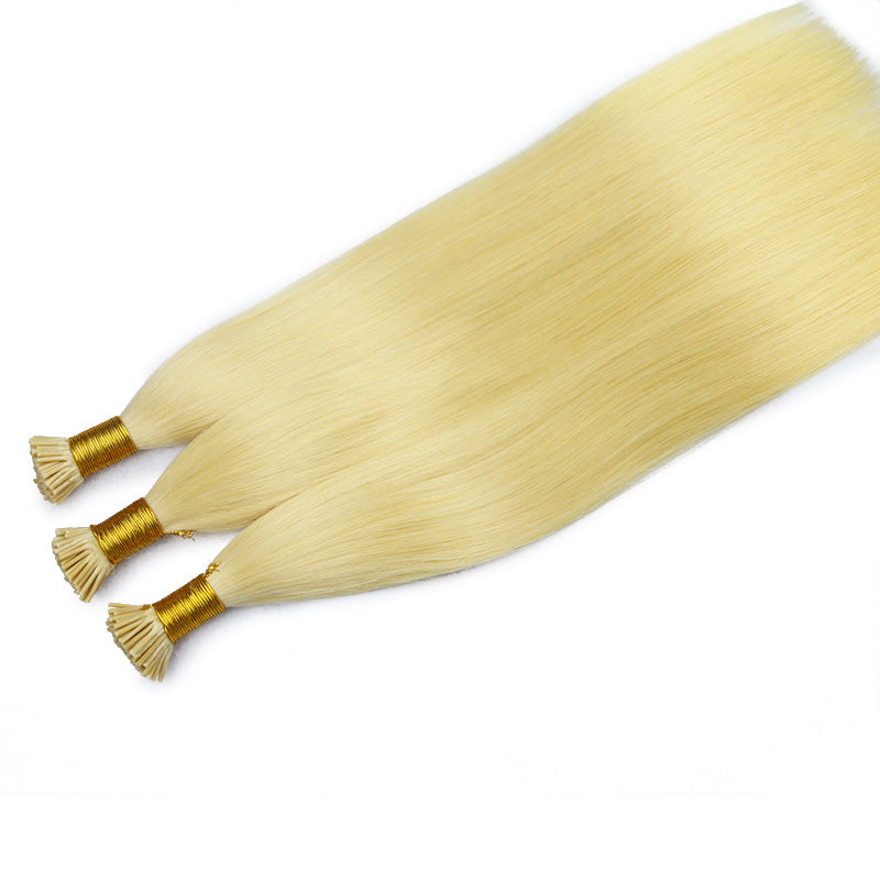 #613 SAND BLONDE I TIP KERATIN REMY HAIR EXTENSIONS