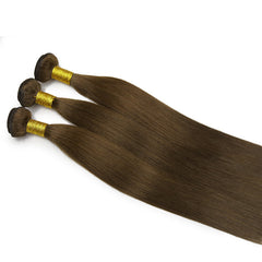 #4 CHOCOLATE BROWN MACHINE HAIR WEFT REMY HAIR EXTENSIONS