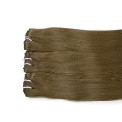 #6 BRONZED BROWN CLIP IN REMY HAIR EXTENSIONS