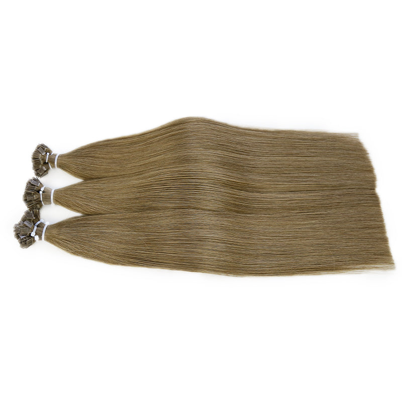 #6 BRONZED BROWN FLAT TIP KERATIN REMY HAIR EXTENSIONS