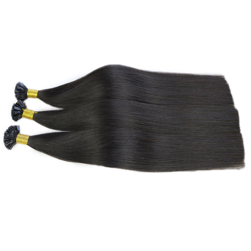 #6 BRONZED BROWN FLAT TIP KERATIN REMY HAIR EXTENSIONS