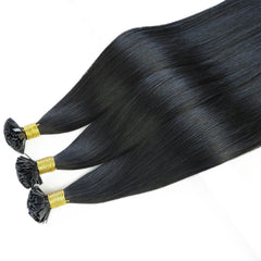 #6 BRONZED BROWN FLAT TIP KERATIN REMY HAIR EXTENSIONS