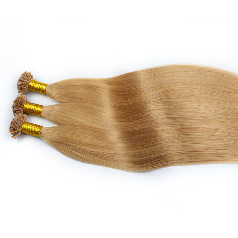 #27 STRAWBERRY BLONDE U TIP KERATIN REMY HAIR EXTENSIONS