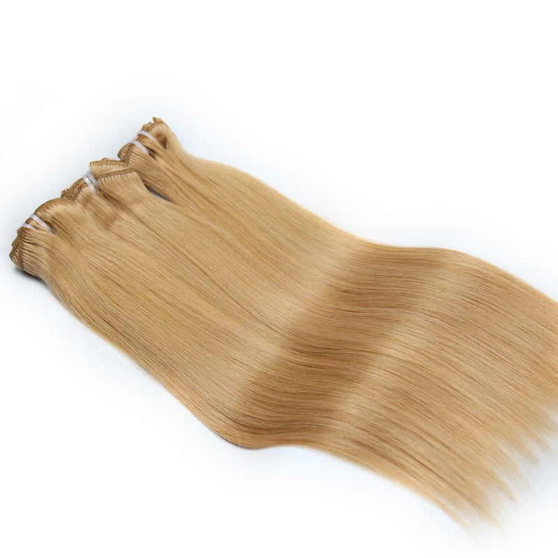 #60 BLONDE CLIP IN REMY HAIR EXTENSIONS