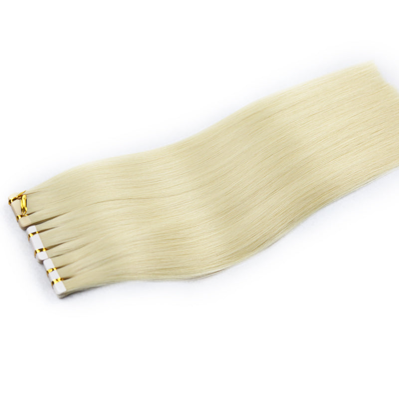 #60 BLONDE TAPE IN REMY HAIR EXTENSIONS