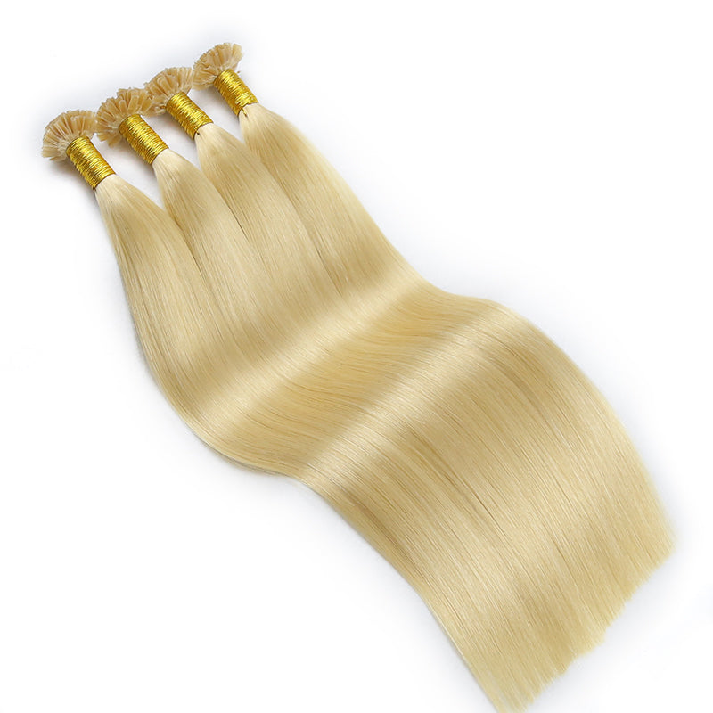 #27 STRAWBERRY BLONDE U TIP KERATIN REMY HAIR EXTENSIONS